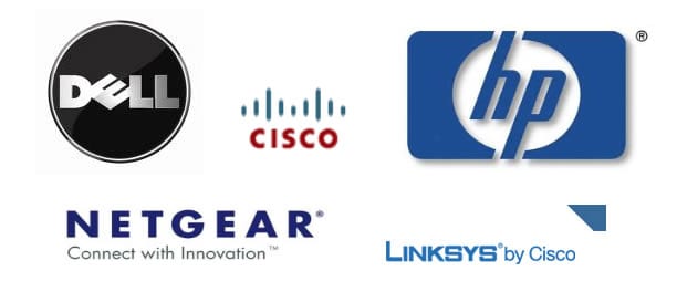 Dell Cisco HP Netgear Linksys